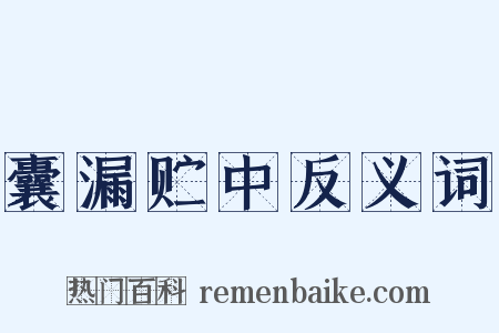 囊漏贮中反义词是什么意思的图片